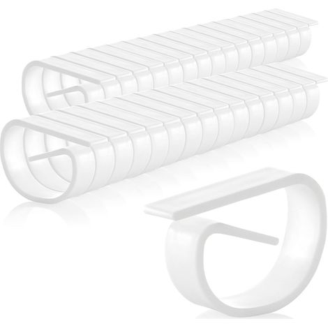 Lot de 32 supports de nappe en plastique blanc incassable, poids pour nappe (32 pièces) (1/4)