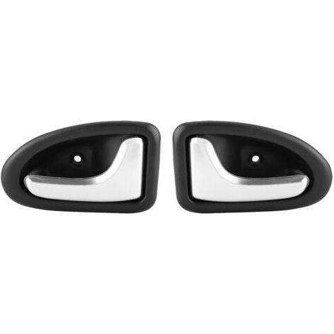 DEESSE SHOP-Ausla Poignée de Porte Intérieure de Voiture, Couvre-Bol, Style chromé ABS Couvre-Bol de Poignée de Porte Intérieure pour Clio Scenic TRAFIC (Une Paire de Vente) (1/5)