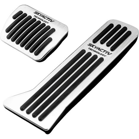 Accessori per pedali, materiale resistente, comfort di guida migliorato, AT 2 pezzi Argento (1/2)