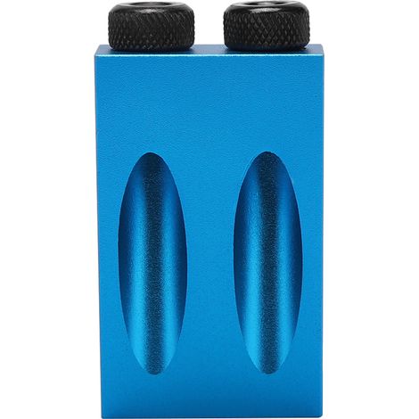 Kit de perçage pour trous de poche à 15° pour le travail du bois, comprenant 14 guides de perçage obliques et outils de positionnement.