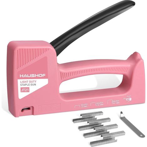 Handtacker Heftpistole Holztacker Klammern Typ 53 8mm 800 Rosa (1/5)