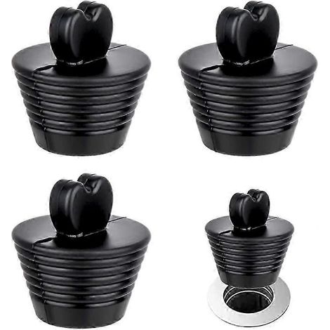 Lot de 3 bouchons de baignoire en silicone universels, bouchons d'évier en silicone pour salle de bain, cuisine et salle de bain. (1/5)