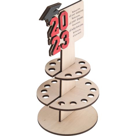 Doppelfach-Geldbörse aus Holz, Abschlussdekoration, handgefertigte Geldklammer aus Holz, rot (1/4)