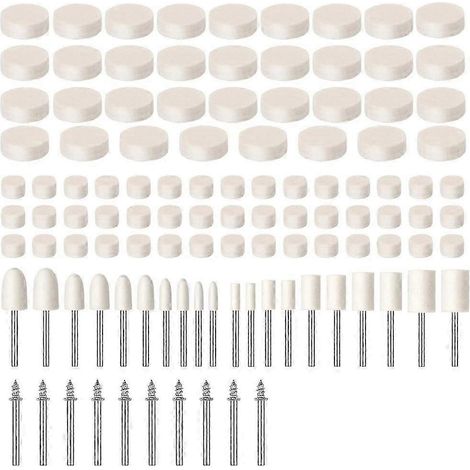 Kit de polissage Dremel avec 110 disques de polissage, accessoires pour outils Dremel, tige de 3,175 mm (1/8 pouce). (1/5)