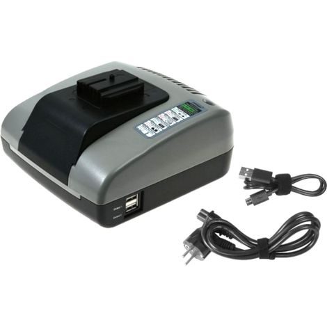 Trade-Shop Ladegerät 21,6V-36V mit USB kompatibel mit Milwaukee M28B, M28BX, MC 28, 4933416345 C12-28 DCR 0-Version Netz/Akku-Radio, Flex 28V Akku