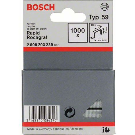 Bosch Feindrahtklammer Typ 59 10,6 x 0,72 x 6 mm