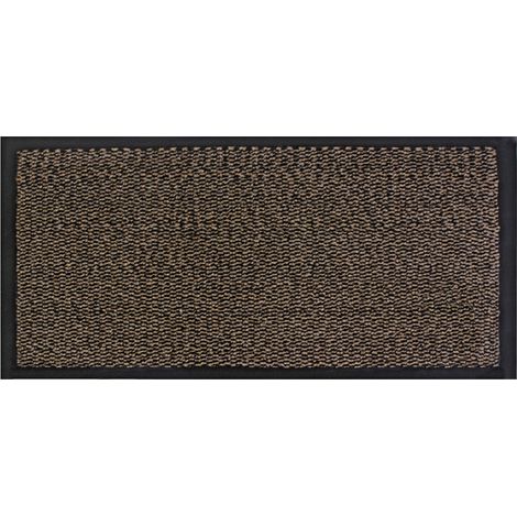 Heavy Duty Barrier Door Floor Mat, 80x140cm, Brown Black