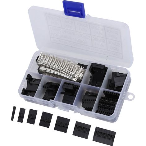 Kit de 310 connecteurs de câble cavalier, boîtier 2,54 mm, bornes à sertir mâles et femelles (1/5)