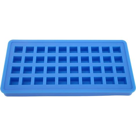 Silicone Ice Cube Tray, 40 Square Grids, Non-Stick Mold, Easy to Unmold, Dishwasher Safe with Lid, for Kitchen, Bar, Home (1/5)