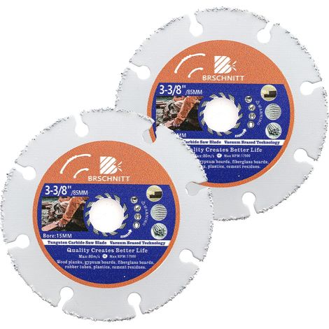 Disques de coupe de bois en carbure brasé sous vide 100 mm - Pour planche à bois, plaque de plâtre, tuyau en caoutchouc, plastique Lot de 4 (1/5)