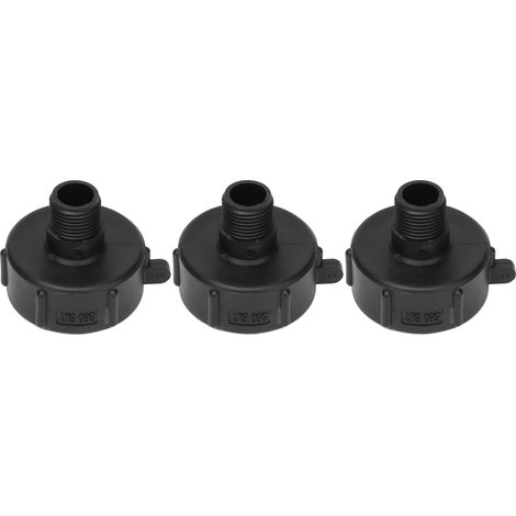 3 Pièces Raccord de Vidange Réservoir IBC G3/4, Valve de Remplacement et Bouchon Plastique ABS, Compatible S60 (1/5)