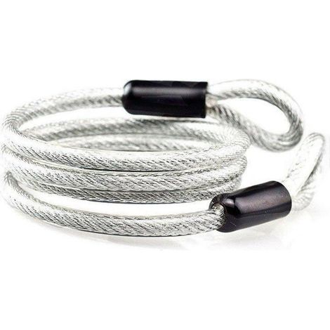Stahlkabel mit Schlaufen 1M, 2.5mm, PVC-Ummantelung, flexibel