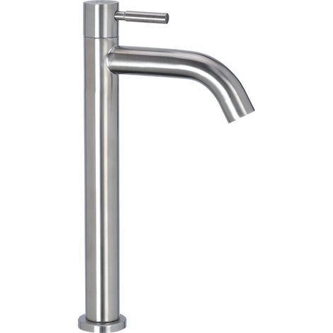 Rubinetto per bagno con maniglia singola in acciaio inossidabile, rubinetto per lavabo con acqua calda e fredda (1/4)