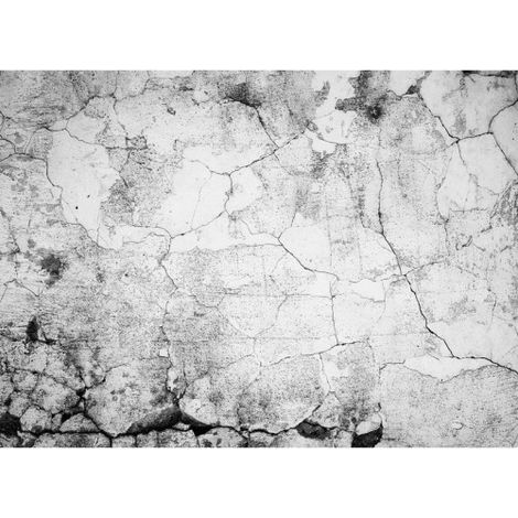 Papier peint panoramique imitation béton Tapisserie panoramique moderne pour salon industriel Papier peint panoramique gris mur fissuré (1/4)