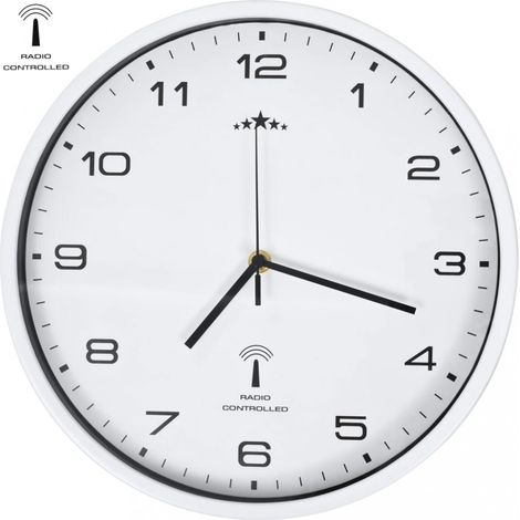 vidaXL Radio Controlled Wall Clock with Quartz Movement 31 cm White (1/5)