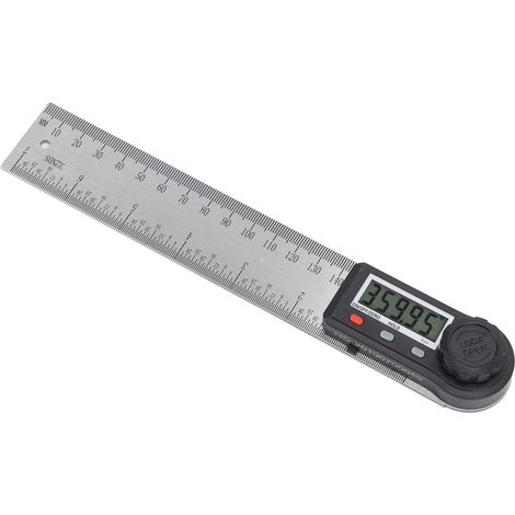 Règle d'angle électronique numérique 2 en 1, rapporteur d'angle multifonctionnel pour le travail du bois, inclinomètre, 200 mm (1/5)
