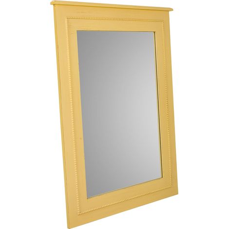 Espejo de madera amarillo 70x03x90