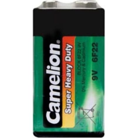 Pile 9 V - 400 mAh - Format IEC 6F22 - Pour Appareils Électroniques - 1 Pièce (1/2)