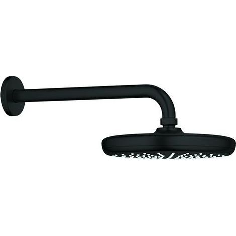 Set doccia a soffione Tempesta 210 102218 286mm 1 getto 9,5l nero opaco