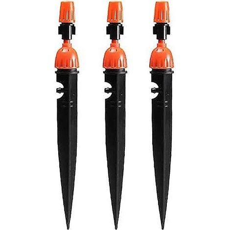 50 micro-asperseurs automatiques pour irrigation goutte à goutte, pour serres et jardins, noirs, 18 cm (1/2)