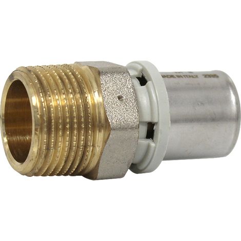 Raccord multicouche à sertir TH - Droit Mâle 3/4" (20/27) - Ø20x2,0 - Arcanaute (1/4)