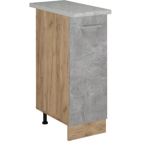 Armadio cucina dispensa alto R-Line, Calcestruzzo, 30 cm PL Marmo, Vicco (1/3)