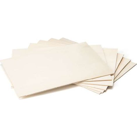 Pioppo Compensato da Traforo - 3x420x297 mm - Pacco da 6 Pz