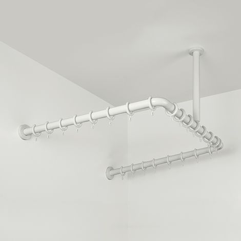 pba 01 Tringle de rideau de douche, U 800x800 X440mm en U avec DA en nylon (1/3)