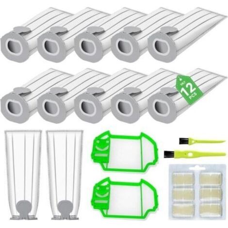 Sacs à poussière pour aspirateur Vorwerk Kobold VK7 (paquet de 12), 2 filtres à poussière, désodorisant, 2 brosses, produits compatibles (1/4)