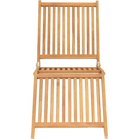 Maison Exclusive - Chaise longue bois de teck solide (1/5)