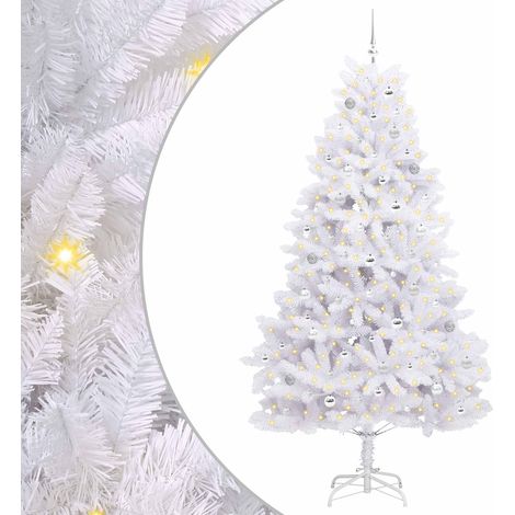 Sapin de Noël Artificiel à Branches Articulées Blanc 240 cm vidaXL