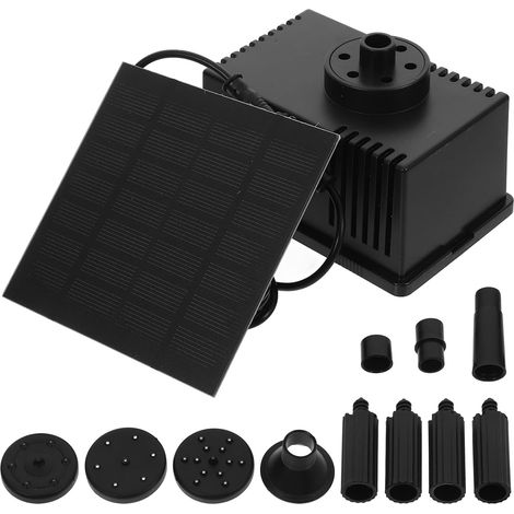 Pompe Solaire Pour Bassin 180 L/fontaine À Eau Pour Bain D'oiseaux De Jardin Petit Bassin Moteur Sans Balais Noir (1/5)