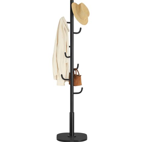 SONGMICS Attaccapanni da Terra a Forma di Cactus, Appendiabiti, 8 Ganci Curvi verso l'Alto, Altezza 175,3 cm, per Abiti Cappelli Borse, Nero Inchiostro RCR039BH01 (1/5)