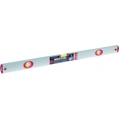 SOFOP TALIAPLAST - Niveau "NIVOTOP" aluminium rectangulaire 3 fioles 80cm
