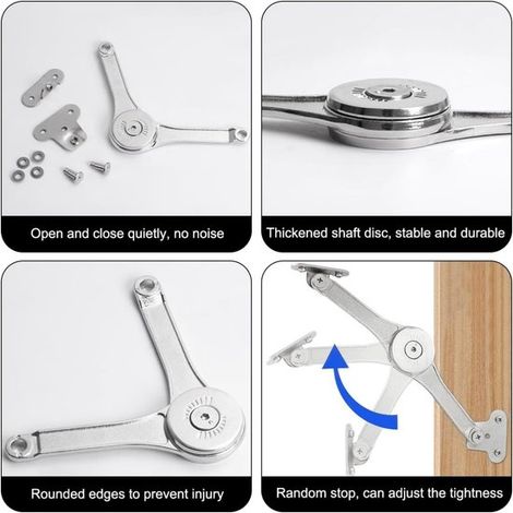 MTTProducts，Sujetadores de puerta con fijación，Montaje en muebles，2 piezas，Para cocinas y armarios，Adecuado para cajones de madera (1/4)