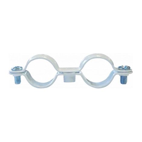 Doppelschelle Durchmesser 16 mm, Rilsanbeschichtung weiß, 50 Stück
