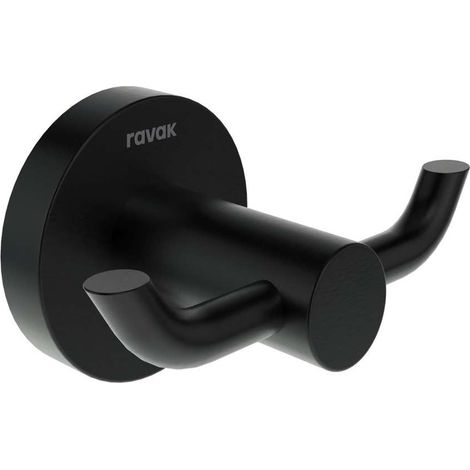 Ravak Kona - Doppelhaken, schwarz matt X07P1300 (1/3)