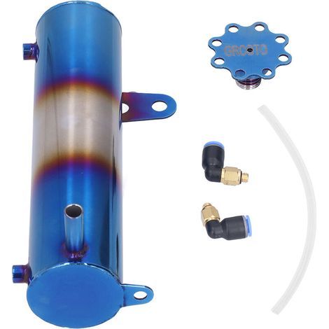 Réservoir de Liquide de Refroidissement de Radiateur de Voiture, 500ML Alliage D'aluminium Vase D'expansion du Liquide de Refroidissement Réservoir de Récupération D'huile de Trop-plein Réser (1/5)
