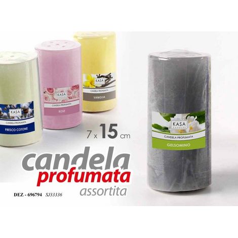 12x assortierte Duftkerzen cm 7 x 15 Höhe