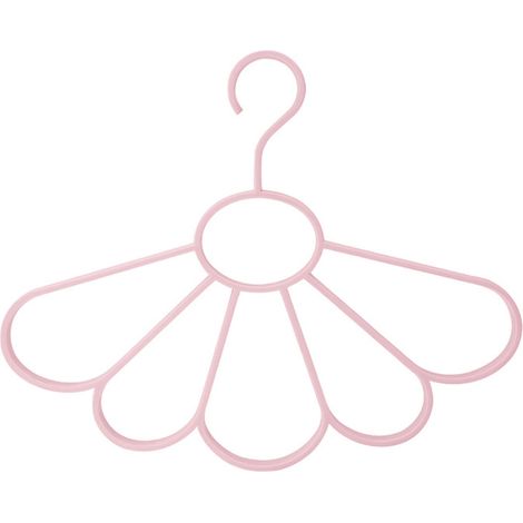 Cintre en plastique durable et réutilisable pour vêtements, écharpes, cravates, ceintures, garde-robe (rose) (1/4)