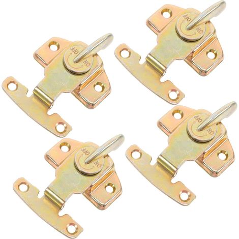 4 pinces de fixation en métal doré pour meubles, avec un design (1/5)
