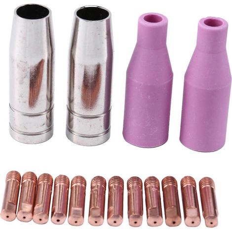 Kit de 16 buses MIG AK15 pour torche de soudage, embout de contact 0,8 mm MB15, accessoires en céramique (1/5)
