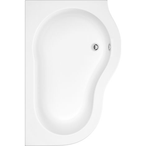 Milano Irwell - White 1500mm x 1000mm Modern Bathroom Corner Bath with Panel - Right Hand Bath (1/4)