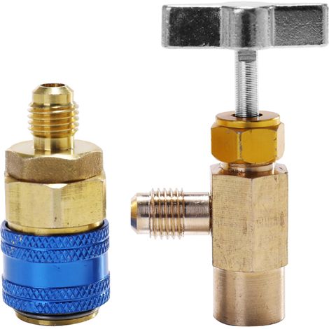 Kit de jauge de tuyau de mesure de Recharge de réfrigérant de climatisation automatique de voiture à ca R134A (1/5)