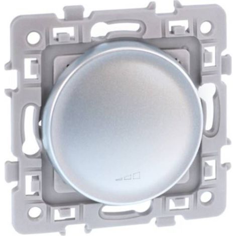 Variateur 2 ou 3 fils (avec neutre) - SQUARE Silver - Eur'Ohm