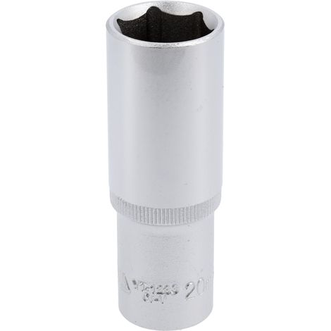 Lange 6-kant-Stecknuss 1/2" 20 mm CrV