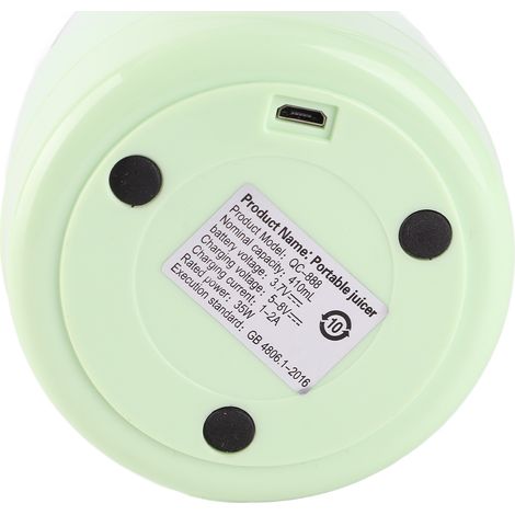 Batidora portátil, multifuncional e inalámbrica, 1200 mAh, 410 ml, 18000 rpm, mini para frutas y verduras. (1/4)