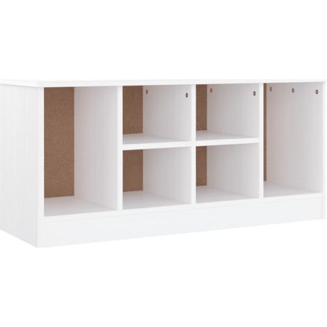 Maison Exclusive - Panca Porta Scarpe ALTA Bianca 100x35x45 cm Legno Massello Pino