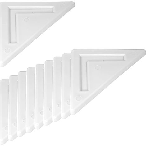 10x Embout de pied étagère 58mm en plastique à coller clouer ou à visser Meuble Patin Glissant Protection Glisseur Sol Parquet Carrelage, blanc (1/3)