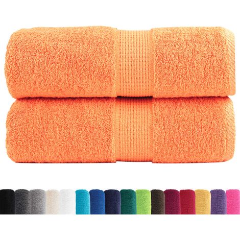 Serviettes de visage de qualité supérieure SOLUND 2 pcs orange CFW679397 (1/5)